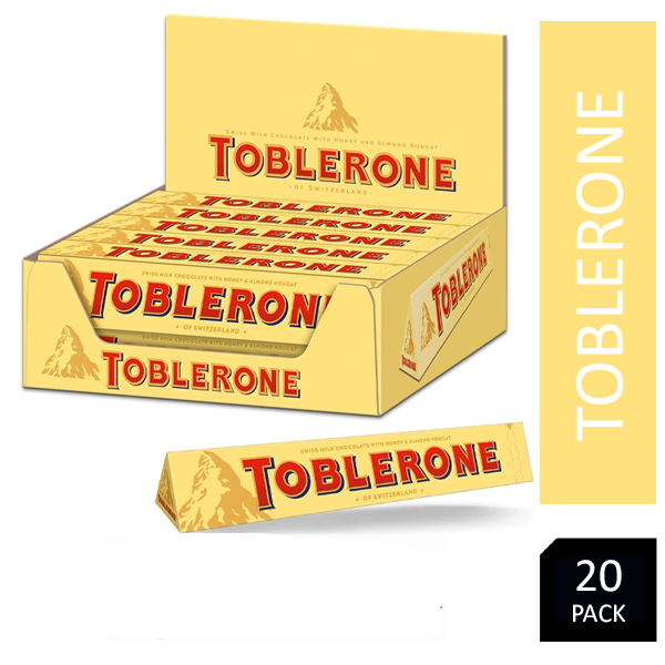 Toblerone Milk Chocolate Bar 20x100g - UK BUSINESS SUPPLIES
