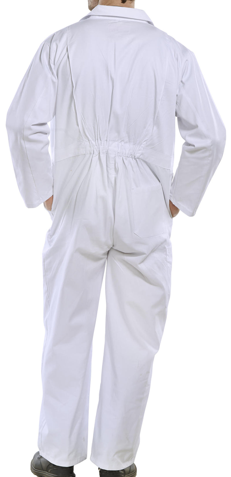 White Pre-Shrunk Boiler Suit  {All Sizes} - UK BUSINESS SUPPLIES