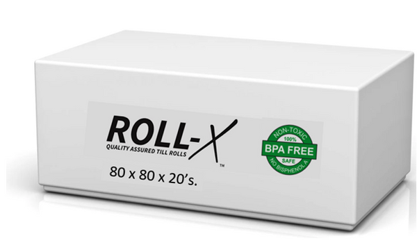 Roll-X Thermal Till Rolls BPA Free (80mm x 80mm) 20's - UK BUSINESS SUPPLIES