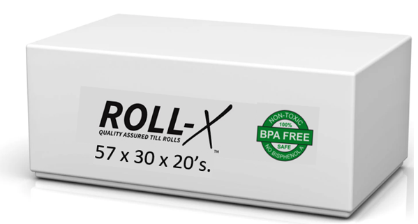 Roll-X Thermal Till Rolls BPA FREE (57x30) - UK BUSINESS SUPPLIES