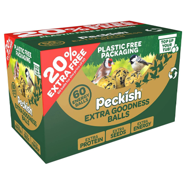 Peckish Extra Goodness Energy Balls 50 +20% Extra Box - UK BUSINESS SUPPLIES