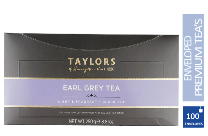 Taylors of Harrogate Earl Grey Enveloped Tea Pack 100’s - UK BUSINESS SUPPLIES