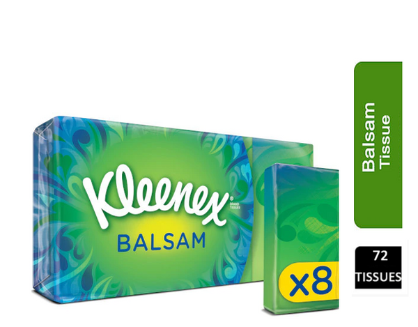 Kleenex Pocket Balsam Tissues 9's Pack x 8's - UK BUSINESS SUPPLIES