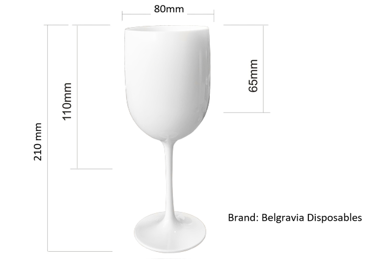Belgravia Large Black Plastic Champagne / Wine Glasses Pack 6’s {480ml} (3283) - UK BUSINESS SUPPLIES
