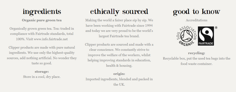 Clipper Organic Green Tea Fairtrade Enveloped (250) - UK BUSINESS SUPPLIES