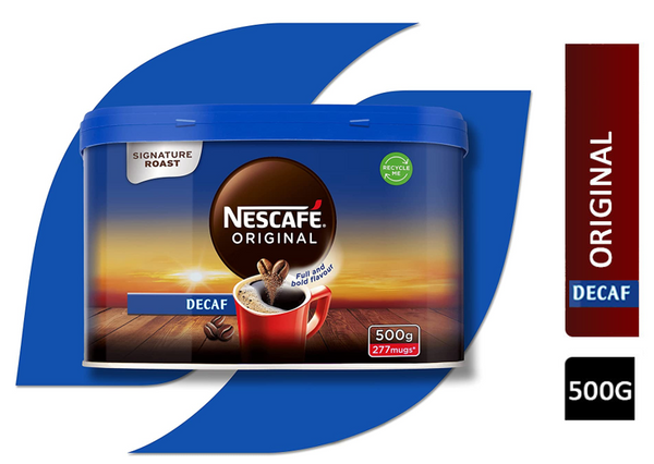 Nescafe Original Decaf Coffee Granules Tin 500g - UK BUSINESS SUPPLIES