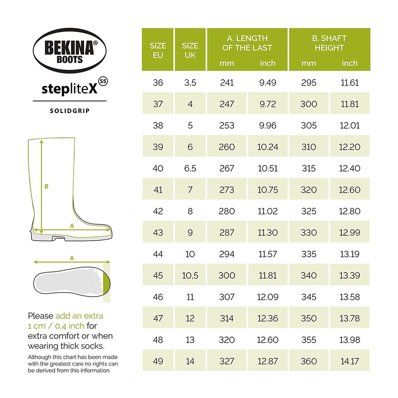 Bekina Steplite X Solid Grip Full Safety Boots Green {All Sizes}