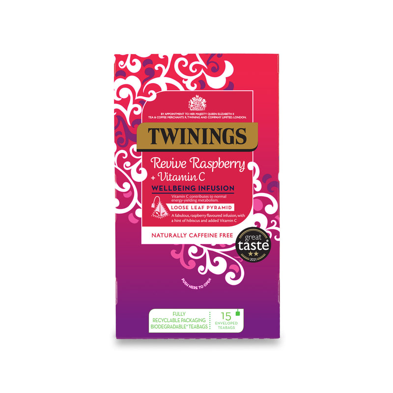 Twinings Raspberry Revive Pyramids 15's - UK BUSINESS SUPPLIES