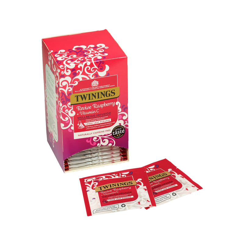 Twinings Raspberry Revive Pyramids 15's - UK BUSINESS SUPPLIES