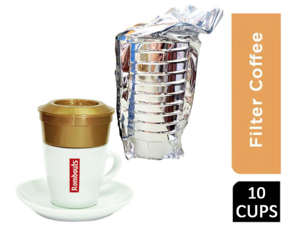 Rombouts Original Medium Roast Individual Coffee & Filters 10 - UK BUSINESS SUPPLIES