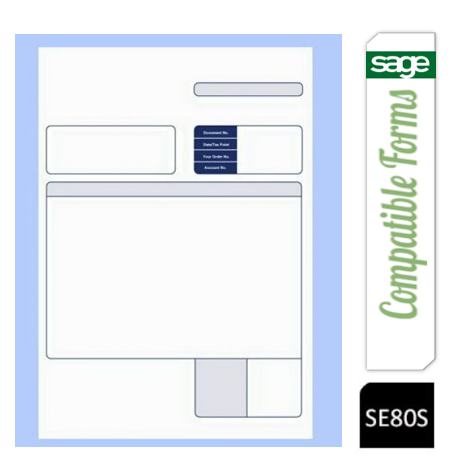 Sage (SE80S) Compatible A4 Invoice Forms 1-Part Pack 500's - UK BUSINESS SUPPLIES