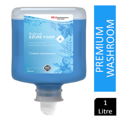 Deb Refresh Azure Foam Wash 1 Litre Cartridge AZU1L - UK BUSINESS SUPPLIES