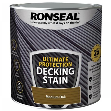 Ronseal Ultimate Decking Stain Medium Oak 2.5 Litre - UK BUSINESS SUPPLIES