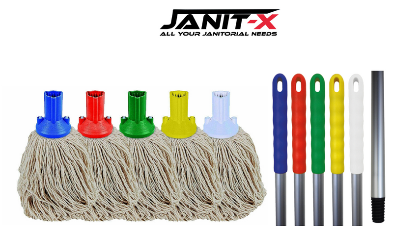 Janit-X PY Smooth Socket Mop 12oz Red (Pack of 10) - UK BUSINESS SUPPLIES