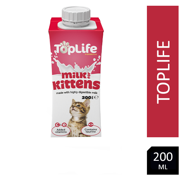 Toplife Formula Lactose Reduced Kitten Milk (200ml) - Pack of 18 - UK BUSINESS SUPPLIES