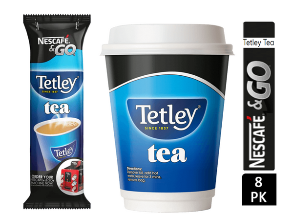 Nescafe &Go! Tetley Tea 8 x 12oz Cups - UK BUSINESS SUPPLIES