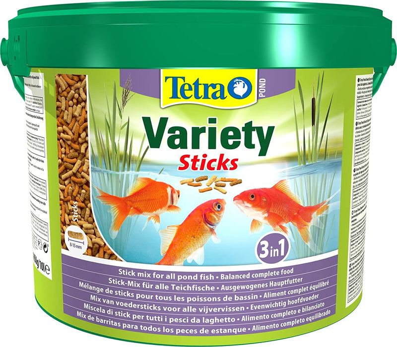 Tetra Pond Variety Sticks Fish Food, 3in1 Different Food Sticks