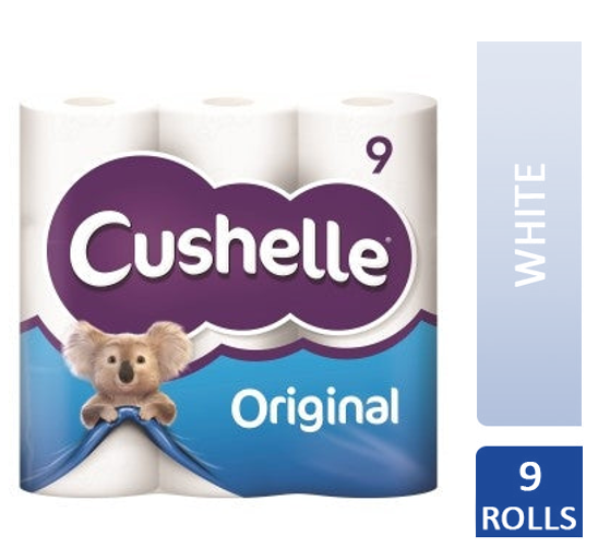 Cushelle 2ply Original Toilet Tissue 9 Roll White - UK BUSINESS SUPPLIES