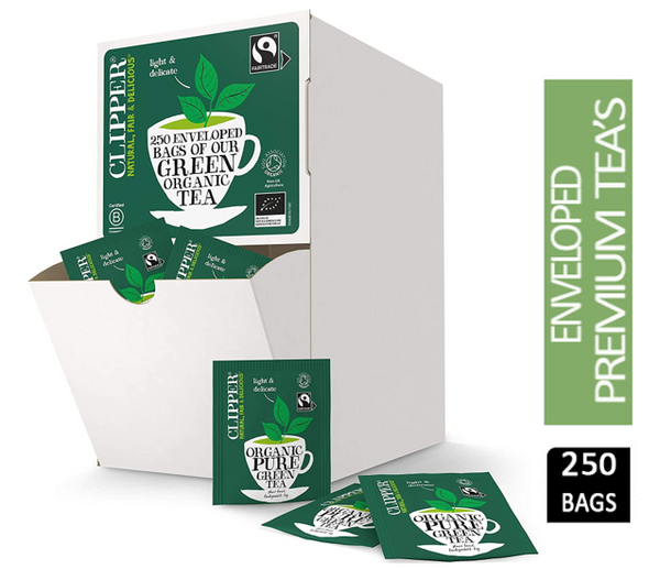 Clipper Organic Green Tea Fairtrade Enveloped (250) - UK BUSINESS SUPPLIES