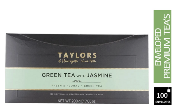 Taylors of Harrogate Green Tea with Jasmin Enveloped Tea Pack 100’s - UK BUSINESS SUPPLIES