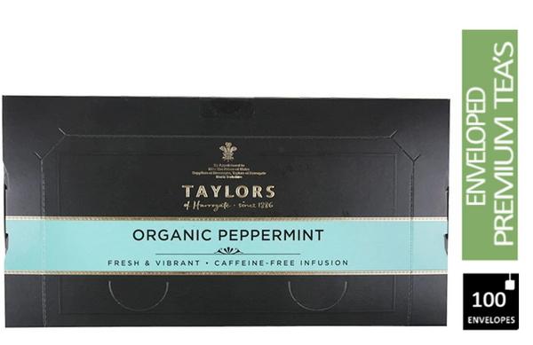 Taylors of Harrogate Organic Peppermint Enveloped Tea Pack 100’s - UK BUSINESS SUPPLIES