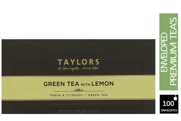 Taylors of Harrogate Green & Lemon Enveloped Tea Pack 100’s - UK BUSINESS SUPPLIES