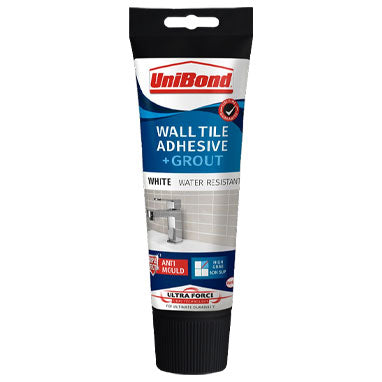 UniBond Wall Tile Adhesive + Grout 300g Tub White - UK BUSINESS SUPPLIES