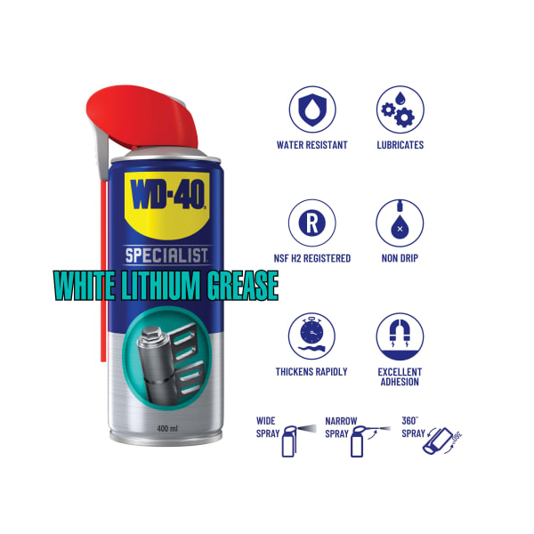 WD-40 Specialist White Lithium Grease 250ml - UK BUSINESS SUPPLIES