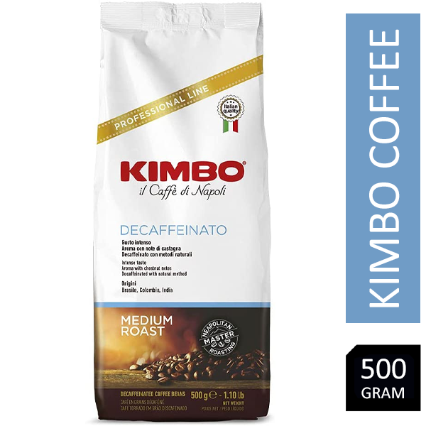 Kimbo Decaf Medium Roast Coffee Beans - 500g - UK BUSINESS SUPPLIES