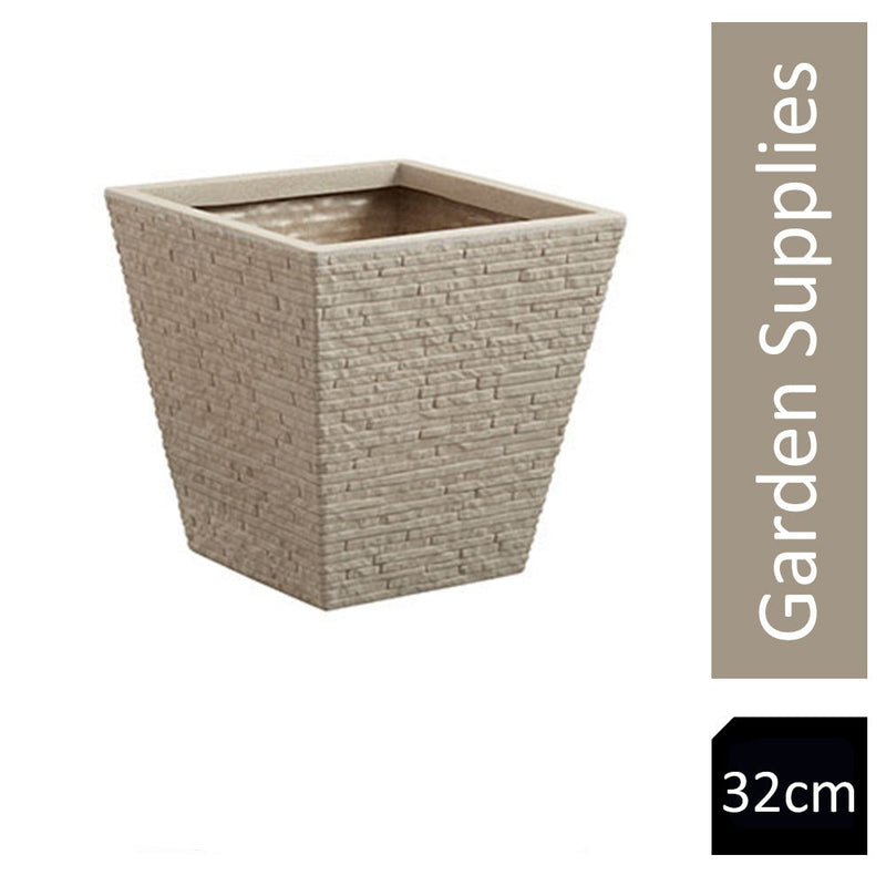 Strata Slate Stone 32cm Short Planter - UK BUSINESS SUPPLIES