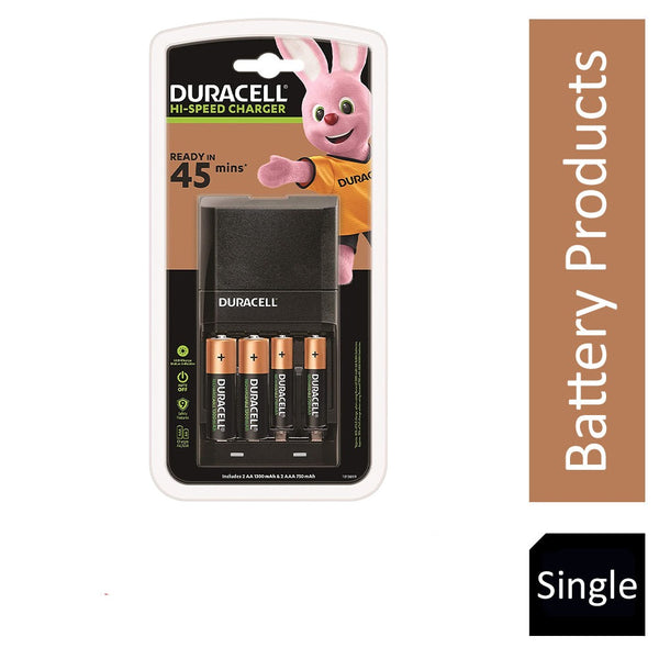 Duracell Hi-Speed Ready in 45 Minutes Battery Charger & 4 Batteries - UK BUSINESS SUPPLIES