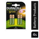 Duracell Stay Charged Rechargeable AAA NiMH 900mAh Batteries (Pack of 4) - UK BUSINESS SUPPLIES