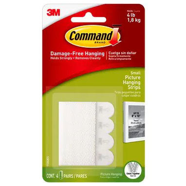 3M Command 17202 Small Picture Hanging Strips 4 Pack - UK BUSINESS SUPPLIES