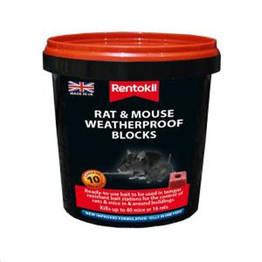 Rentokil Mouse & Rat Weatherproof Blocks Pack 10's - UK BUSINESS SUPPLIES