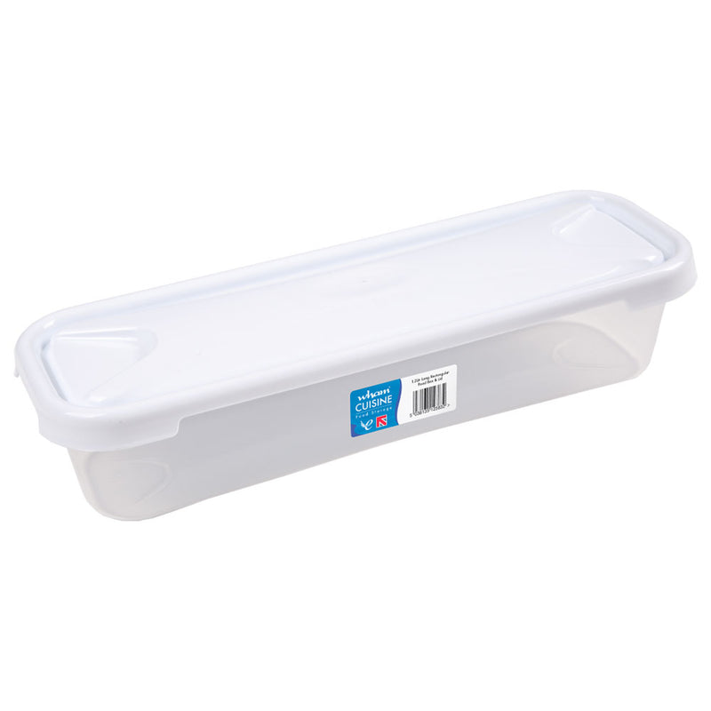 Wham Cuisine Clear/Ice White Food Box & Lid 1.2 Litre - UK BUSINESS SUPPLIES