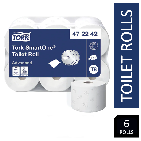 Tork 472242 T8 SmartOne Toilet Roll 2-Ply 1150 Sheets (Pack of 6) - UK BUSINESS SUPPLIES