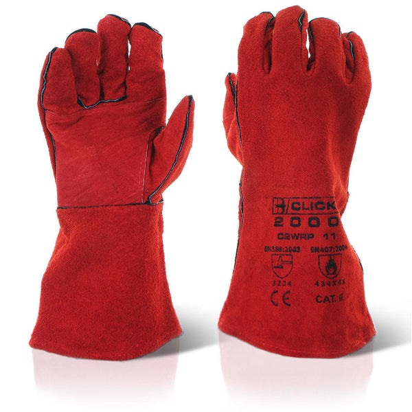 Beeswift 2000 Red Welders Gloves (Pair) - UK BUSINESS SUPPLIES