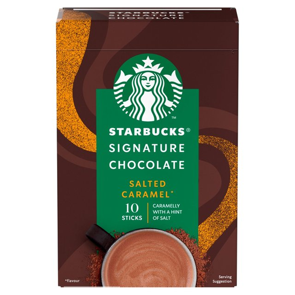 Starbucks Signature Chocolate Salted Caramel Hot Chocolate Sachets 10x22g - UK BUSINESS SUPPLIES