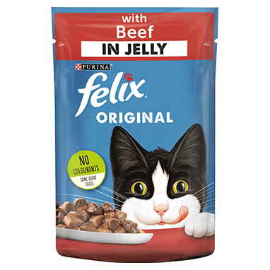 Felix Original Cat Food with Beef in Jelly (20x100g Pouches) - UK BUSINESS SUPPLIES
