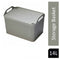 Strata Grey Medium Handy Basket With Lid {23cm x 30.5cm} - UK BUSINESS SUPPLIES