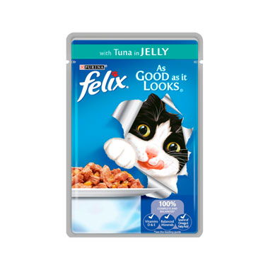 Felix As Good As It Looks Cat Food Singles Tuna 100g - UK BUSINESS SUPPLIES