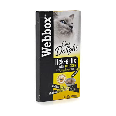 Webbox Cat Treats Lick-e-Lix Chicken 5 x 15g sachets - UK BUSINESS SUPPLIES