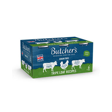 Butcher's Grain Free Tripe Loaf Recipes Dog Food Tins 6x400g - UK BUSINESS SUPPLIES