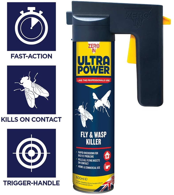 Zero In Ultra Power Fly & Wasp Killer 600ml (ZER552) - UK BUSINESS SUPPLIES