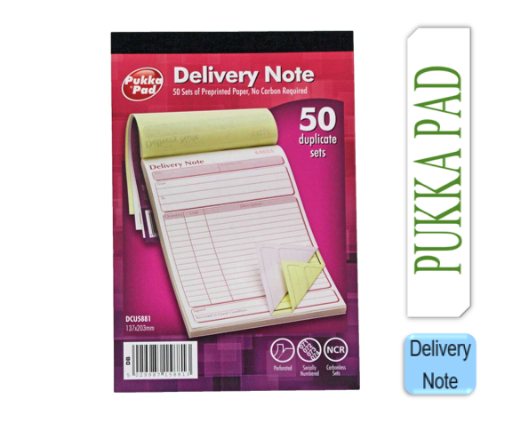 Pukka Pad Delivery Note 137x203mm Duplicate Book - UK BUSINESS SUPPLIES