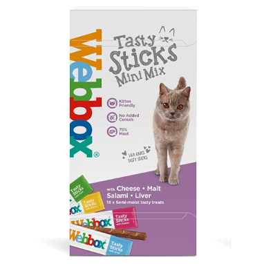 Webbox Cats Delight Mini Mix Sticks for Kittens 16’s - UK BUSINESS SUPPLIES