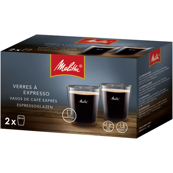 Melitta Espresso Double Walled Glass Set 80ml {2 Pack} - UK BUSINESS SUPPLIES