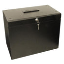Cathedral Metal File Box Home Office A4 Black A4BK - UK BUSINESS SUPPLIES