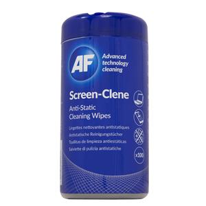 AF Screen-Clene Anti Static Wipes Tub (100 Wipes) - UK BUSINESS SUPPLIES
