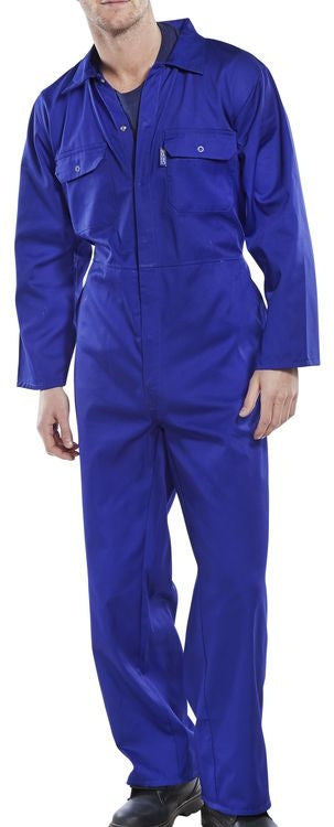 Basic Boiler Suit Blue {All Sizes} - UK BUSINESS SUPPLIES